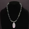 Semiprecious stone and Swarovski