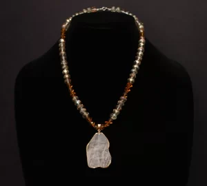 Swarovski necklace and earrings